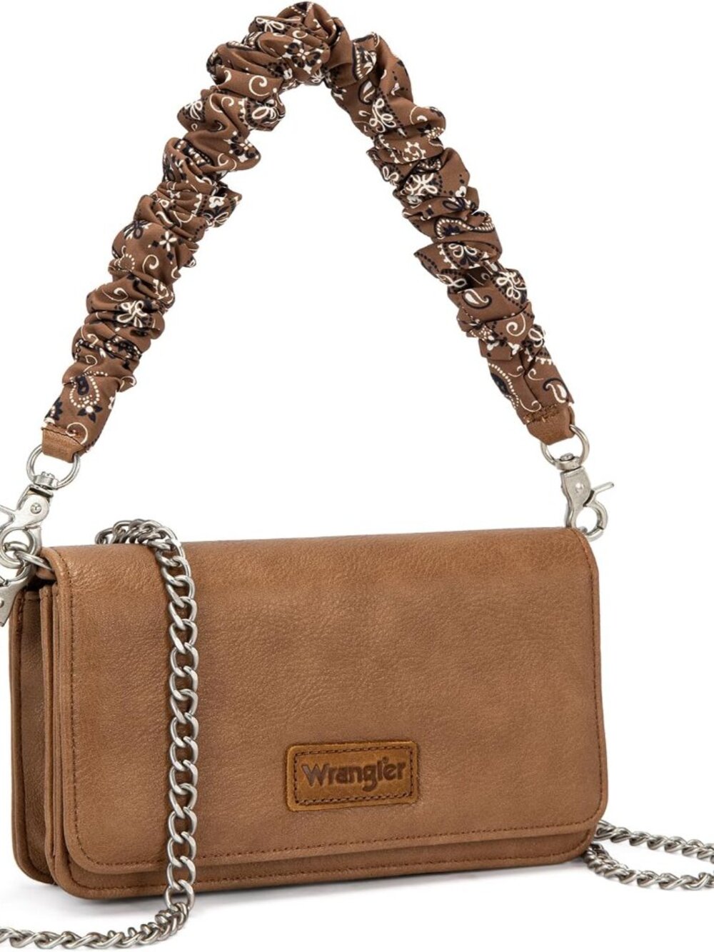 Wrangler Small Flap Crossbody Purse Cute Wallet Purse Ruched Paisley Strap